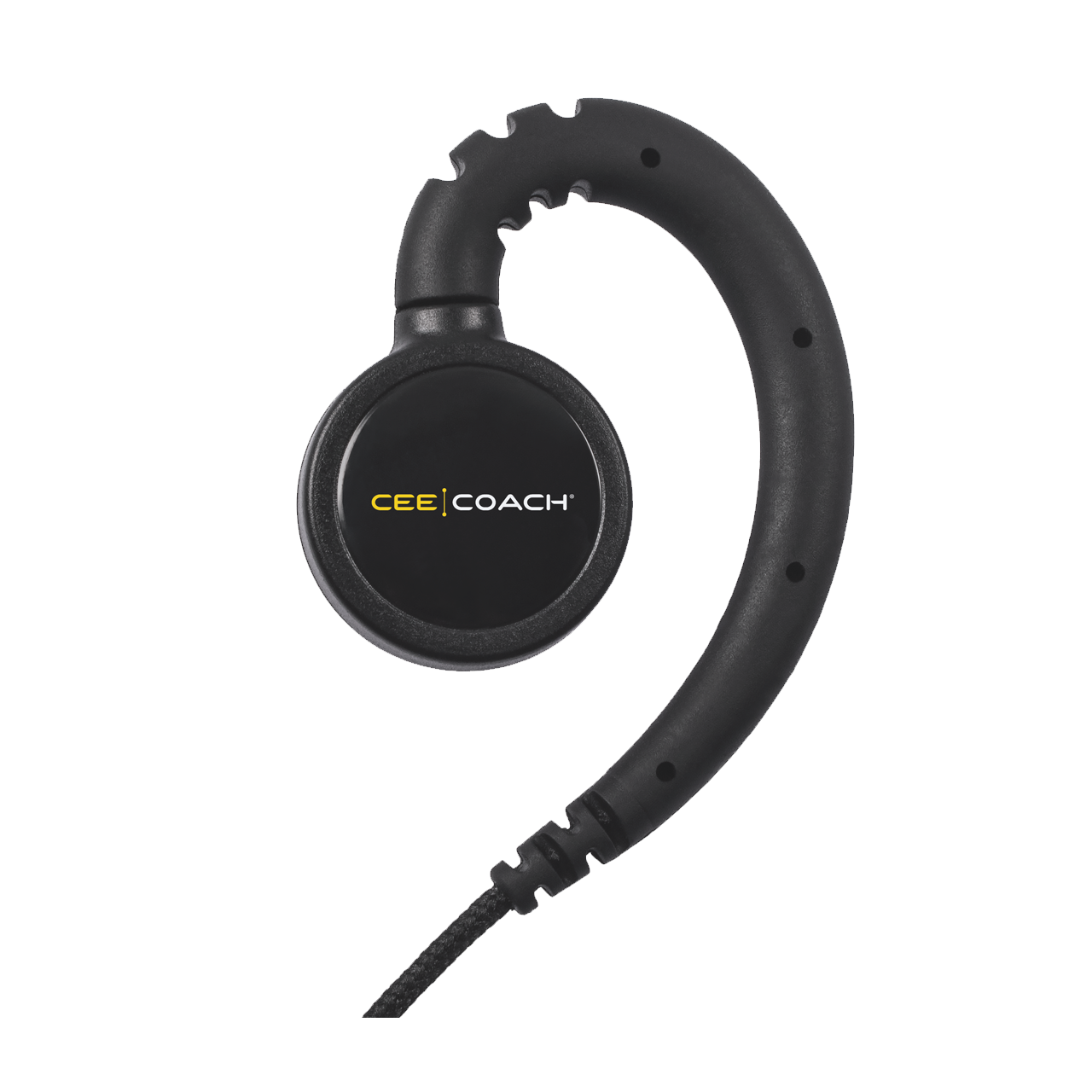 CEECOACH Cable Headset (Mono) – Comfortable single-ear headset with ear hook