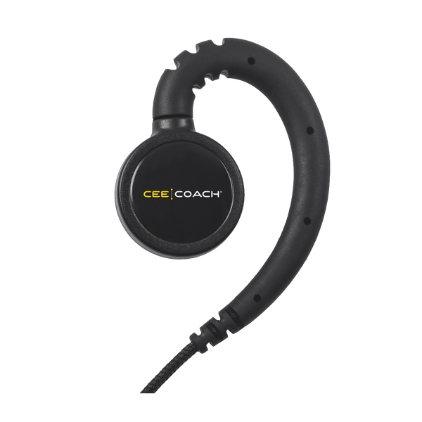CEECOACH Cable Headset (Mono) – Comfortable single-ear headset with ear hook